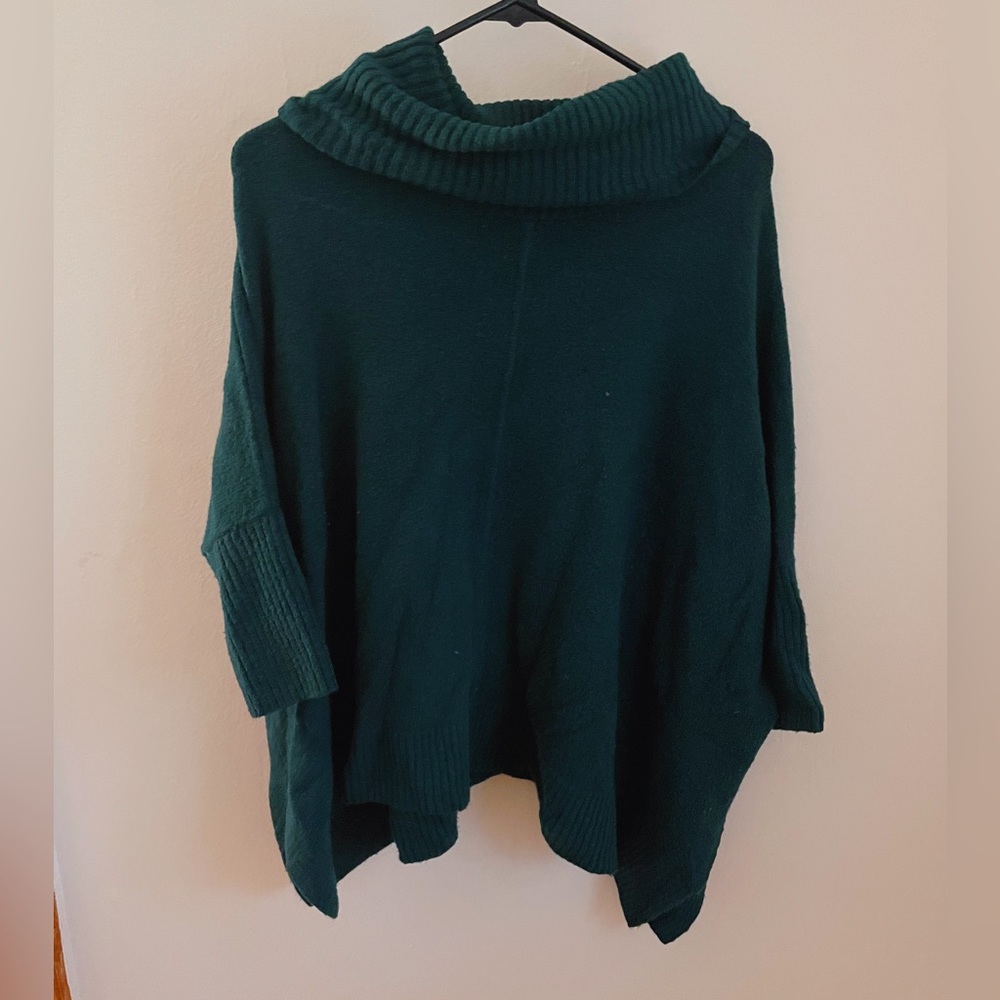 Loft Turtleneck Poncho Sweater